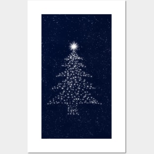 Nightsky with Xmas Stars Posters and Art